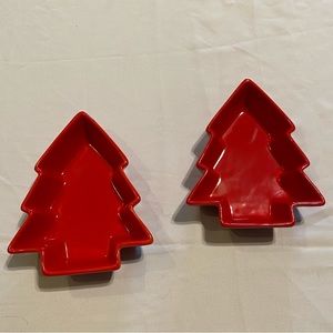 2 BIA San Francisco red tree dishes.